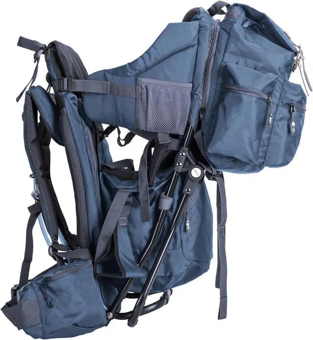 Alt view image 3 of 6 - ClevrPlus Baby Hiking Child Carrier Backpack Camping with Detachable Bag, Blue