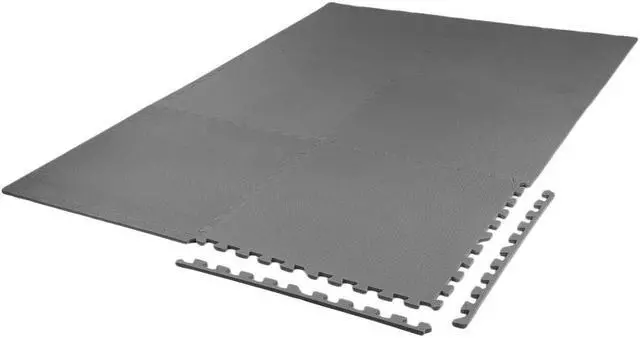 Alt view image 2 of 7 - Xspec 3/8" Thick 100 Sq Ft EVA Foam Floor Exercise Gym Mats, Charcoal Grey