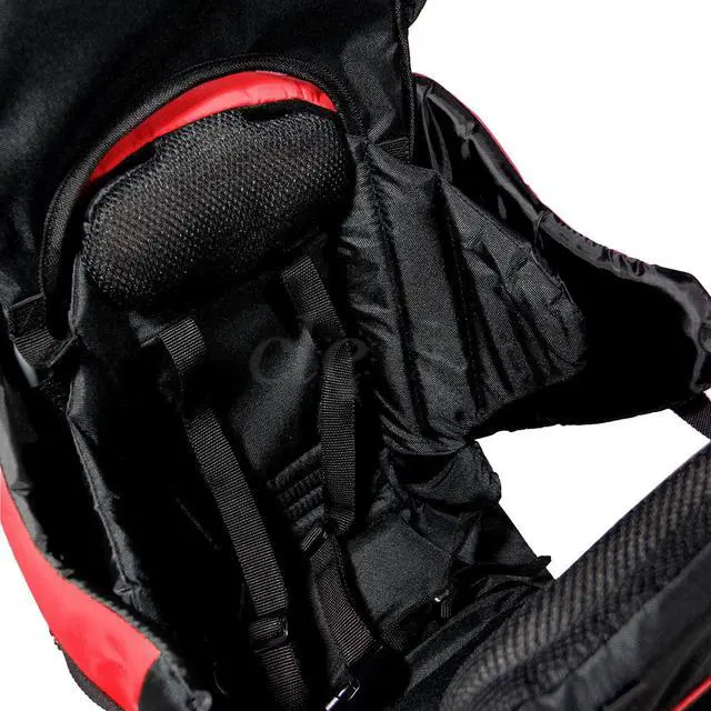 Alt view image 5 of 7 - ClevrPlus Deluxe Outdoor Child Backpack Baby Carrier Light Outdoor Hiking, Red