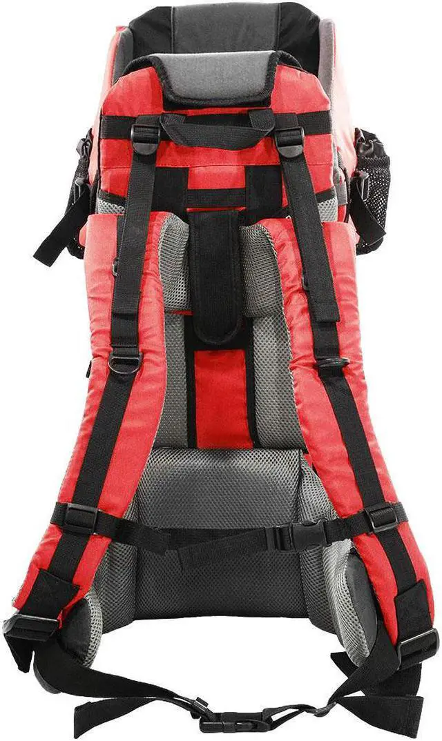 Alt view image 4 of 7 - ClevrPlus CC Hiking Child Carrier Baby Backpack Camping for Toddler Kid, Red