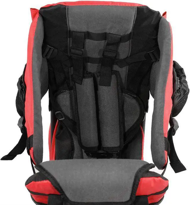 Alt view image 5 of 7 - ClevrPlus CC Hiking Child Carrier Baby Backpack Camping for Toddler Kid, Red