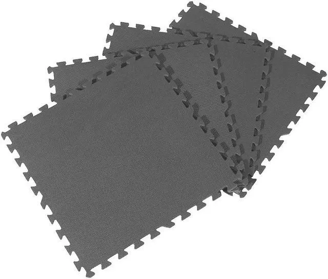 Alt view image 7 of 7 - Xspec 3/8" Thick 100 Sq Ft EVA Foam Floor Exercise Gym Mats, Charcoal Grey
