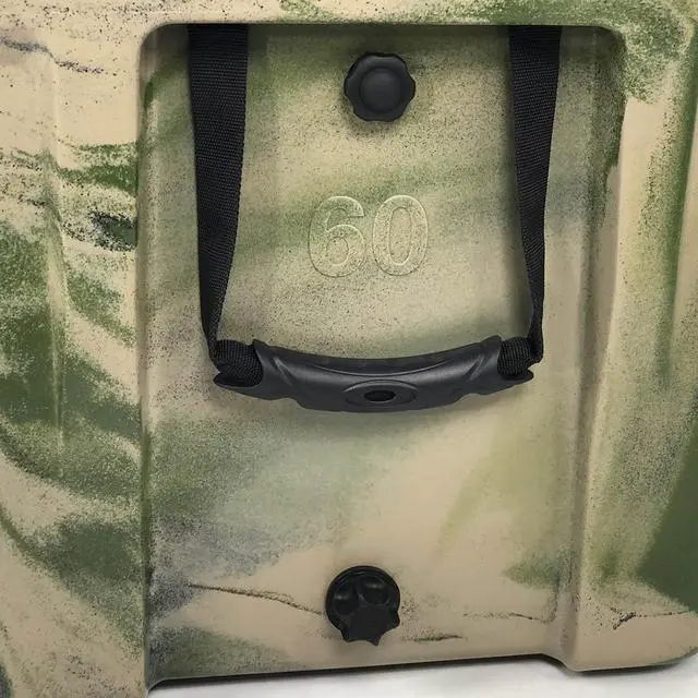 Alt view image 5 of 14 - Xspec 60 Quart Roto Molded High Performance Ice Chest Outdoor Cooler, Camouflage