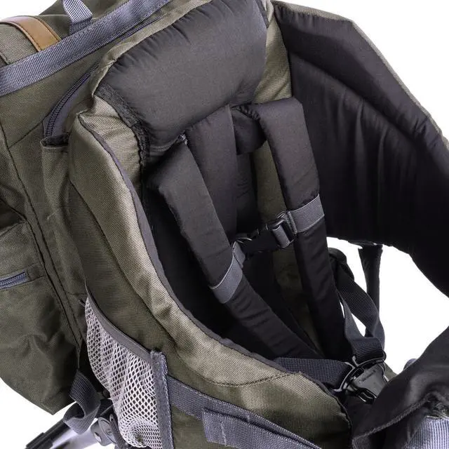 Alt view image 6 of 7 - ClevrPlus Baby Hiking Child Carrier Backpack Camping with Detachable Bag, Olive