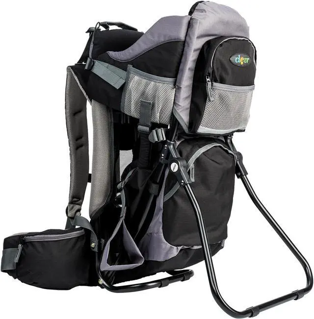 Main image of ClevrPlus Canyonero Baby Backpack Kid Toddler Camping Hiking Child Carrier Black