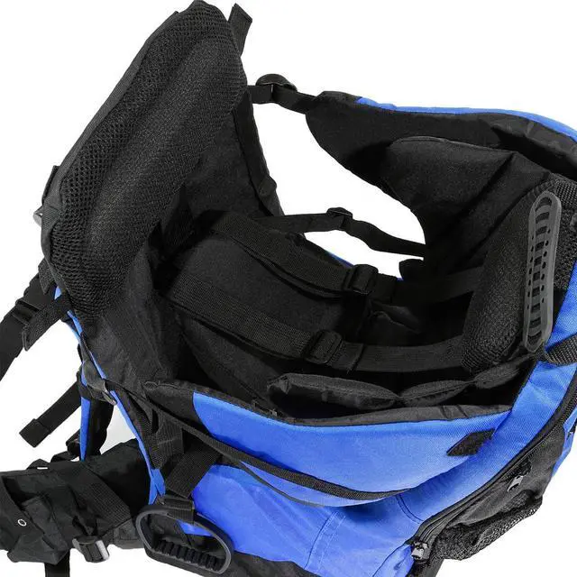 Alt view image 5 of 7 - ClevrPlus Deluxe Outdoor Child Backpack Baby Carrier Light Outdoor Hiking, Blue