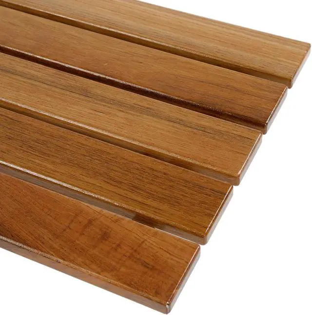 Alt view image 7 of 7 - 36" ADA Compliant Shower Seat Teak Wood Folding Bench Wall Mounted Coated Modern