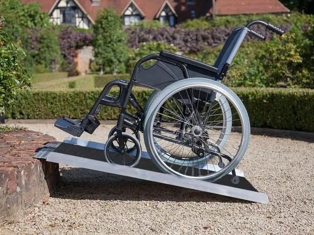 Alt view image 2 of 7 - AllCure 3' (36" x 31") Extra Wide Aluminum Foldable Wheelchair Loading Ramp