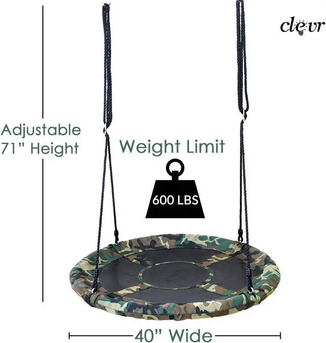 Alt view image 2 of 7 - Clevr 7 Ft. Trampoline Bounce Jump Safety Enclosure Net W/ Spring Pad Blue