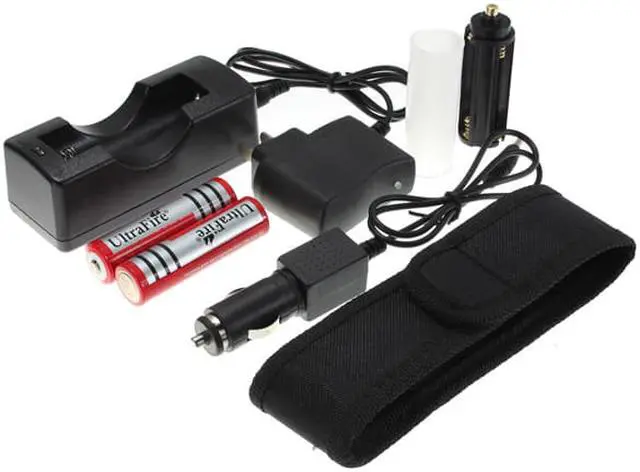 Alt view image 7 of 7 - UltraFire 1800LM CREE XML T6 LED Zoomable Flashlight Torch Lamp 18650 Battery + AC Car Charger Set