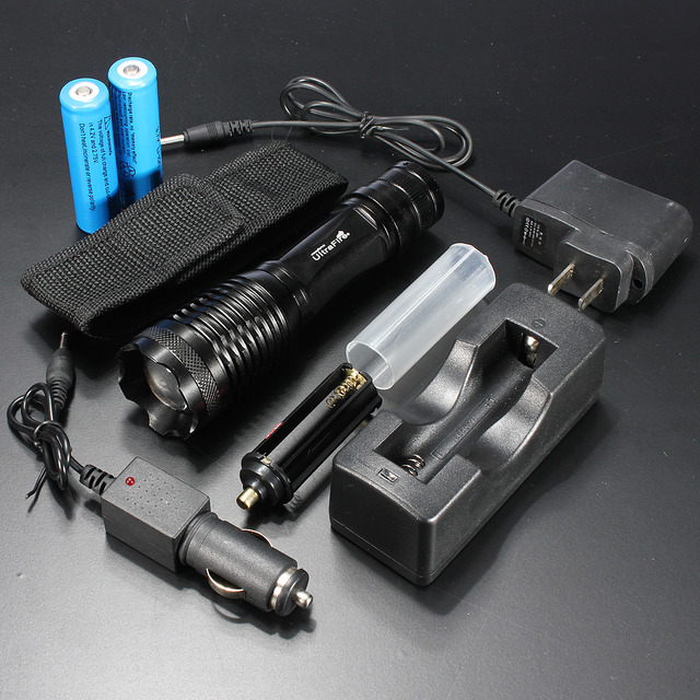 2-Pack LED Tactical Flashlights – 2000 Lumen, Zoomable, Waterproof IP65 – With 6 AAA Batteries