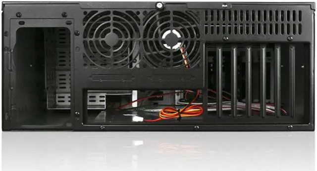 Alt view image 3 of 8 - iStarUSA D-400SEA-BK-RAIL24 4U Compact Stylish Rackmount Chassis with Black SEA Bezel and 20" Sliding Rail Kit