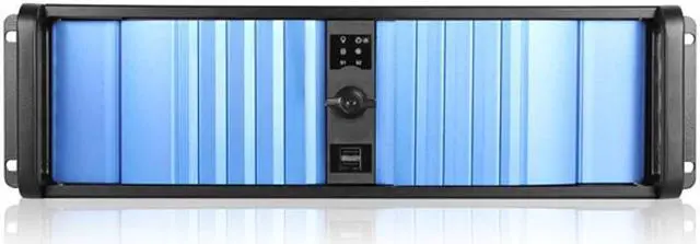 Main image of iStarUSA D-300SEA-BL-HDD2535 3U Compact Stylish Rackmount Chassis with Blue SEA Bezel with internal 2.5" to 3.5" HDD/SSD Converter