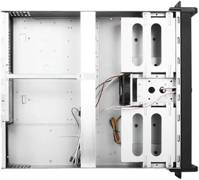 Alt view image 5 of 9 - iStarUSA D-200SEA-SL-T7SA 2U Compact Stylish Rackmount Chassis with silver SEA Bezel and Rugged 5.25" to 3.5" SATA SAS 6 Gbps HDD Hot-swap Rack