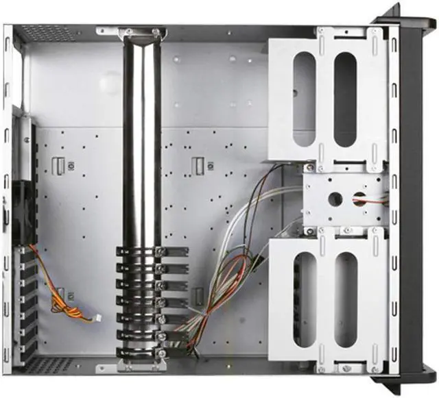 Alt view image 5 of 8 - iStarUSA D-400SEA-SL-T7SA 4U Compact Stylish Rackmount Chassis with silver SEA Bezel and with rugged 5.25" to 3.5" SATA SAS 6 Gbps HDD Hot-swap Rack