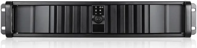 Main image of iStarUSA D-200SEA-BK-RAIL24 2U Compact Stylish Rackmount Chassis with black SEA Bezel and 20" Sliding Rail Kit