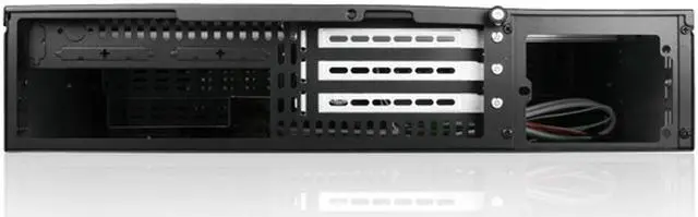 Alt view image 3 of 8 - iStarUSA D-200SEA-BK-RAIL24 2U Compact Stylish Rackmount Chassis with black SEA Bezel and 20" Sliding Rail Kit