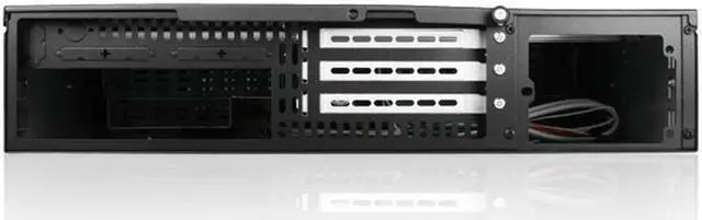 Alt view image 3 of 8 - iStarUSA D-200SEA-BK-HDD2535 2U Compact Stylish Rackmount Chassis with black SEA Bezel and internal 2.5" to 3.5" HDD/SSD Converter