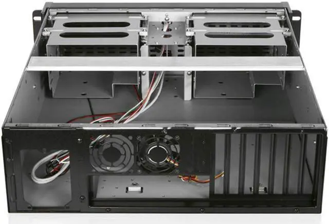 Alt view image 4 of 7 - iStarUSA D-300SEA-SL-T7SA 3U Compact Stylish Rackmount Chassis with silver SEA Bezel and Rugged 5.25" to 3.5" SATA SAS 6 Gbps HDD Hot-swap Rack