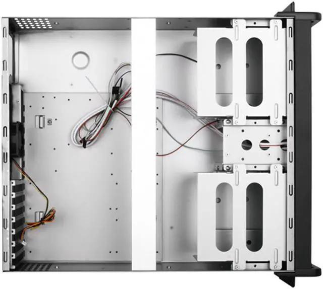 Alt view image 5 of 8 - iStarUSA D-300SEA-SL-RAIL24 3U Compact Stylish Rackmount Chassis with Silver SEA Bezel with 20" Sliding Rail Kit
