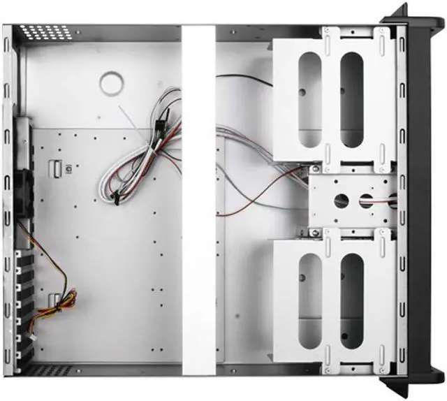 Alt view image 5 of 8 - iStarUSA D-300SEA-SL-T7SA 3U Compact Stylish Rackmount Chassis with Red SEA Bezel and Rugged 5.25" to 3.5" SATA SAS 6 Gbps HDD Hot-swap Rack