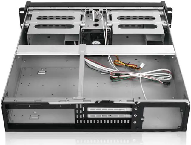 Alt view image 5 of 8 - iStarUSA D-200SEA-RD-RAIL24 2U Compact Stylish Rackmount Chassis with Red SEA Bezel and 20" Sliding Rail Kit