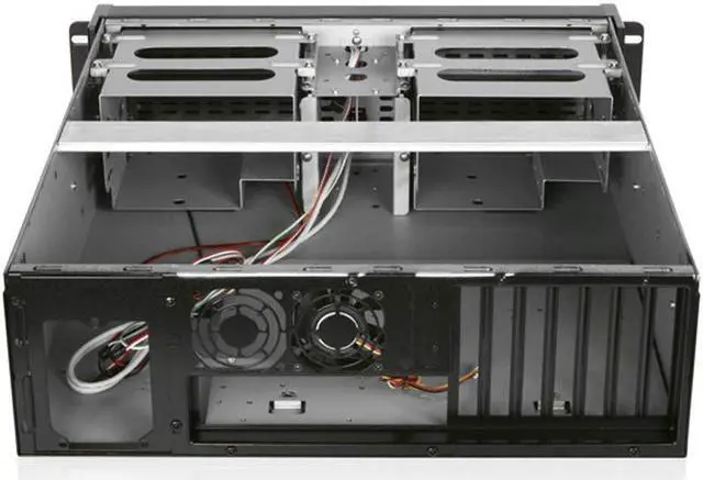 Alt view image 4 of 8 - iStarUSA D-300SEA-BL-HDD2535 3U Compact Stylish Rackmount Chassis with Blue SEA Bezel with internal 2.5" to 3.5" HDD/SSD Converter