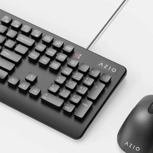 Alt view image 3 of 11 - AZIO KM535 Antimicrobial Keyboard Mouse Combo