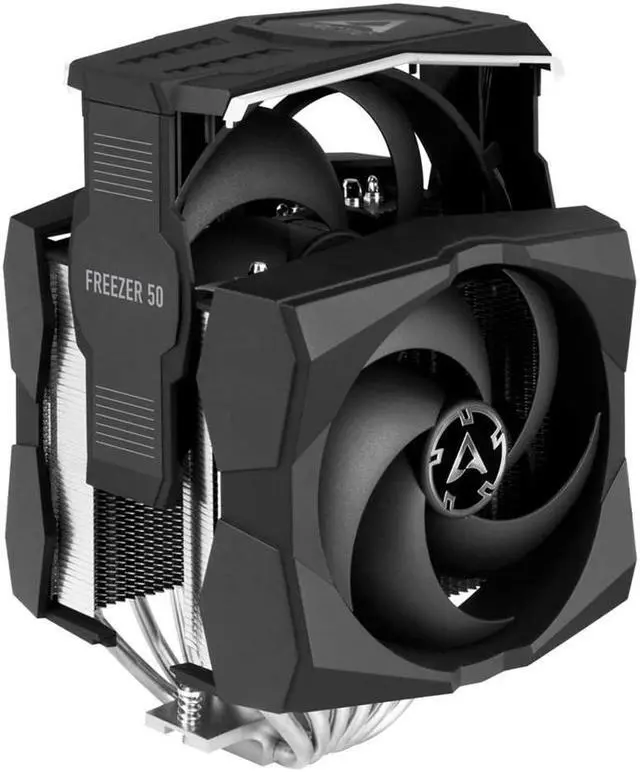 Alt view image 2 of 10 - Arctic ACFRE00065A Freezer 50 - Multi Compatible Dual Tower CPU Cooler with A-RGB CPU Cooler for AMD