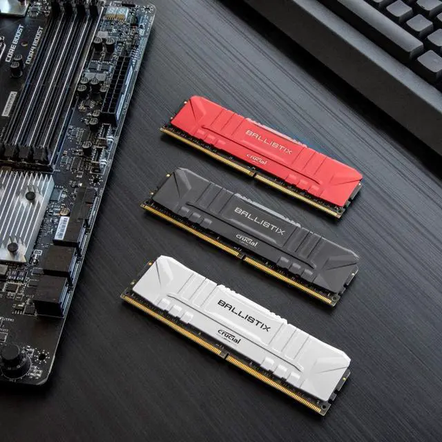 Alt view image 3 of 14 - Crucial Ballistix 8GB DDR4 3200 MHz DRAM Desktop Gaming Memory CL16 BL8G32C16U4B (Black)