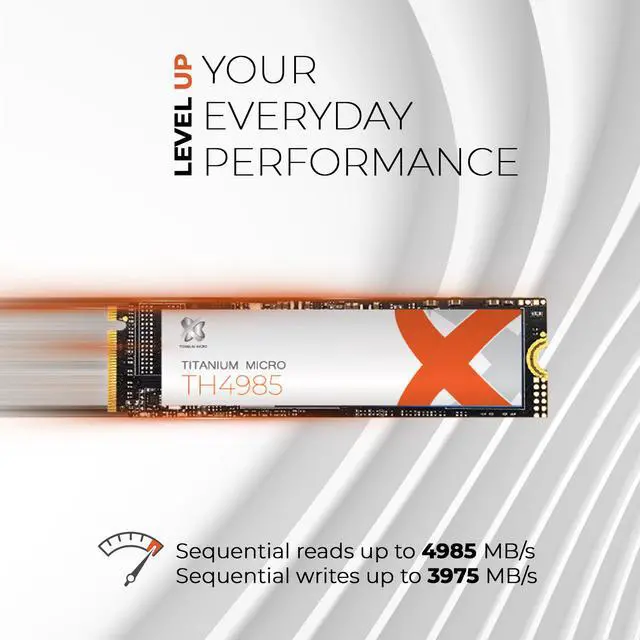 Alt view image 4 of 8 - Titanium Micro TH4985 4TB PCIe NVME 4.0 Gen 4 M.2 2280 Internal SSD