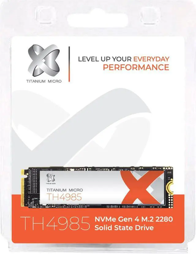 Alt view image 3 of 8 - Titanium Micro TH4985 4TB PCIe NVME 4.0 Gen 4 M.2 2280 Internal SSD