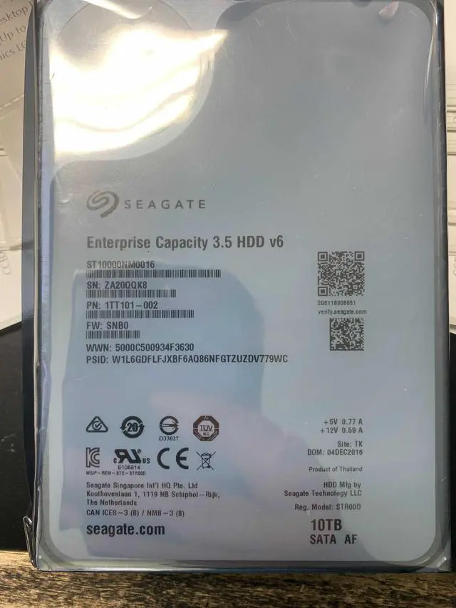 Alt view image 7 of 6 - Seagate Exos Enterprise Capacity 3.5'' HDD 10TB (Helium) 7200 RPM SATA 6Gb/s 256MB Cache Hyperscale 512e Internal Hard Drive ST10000NM0016