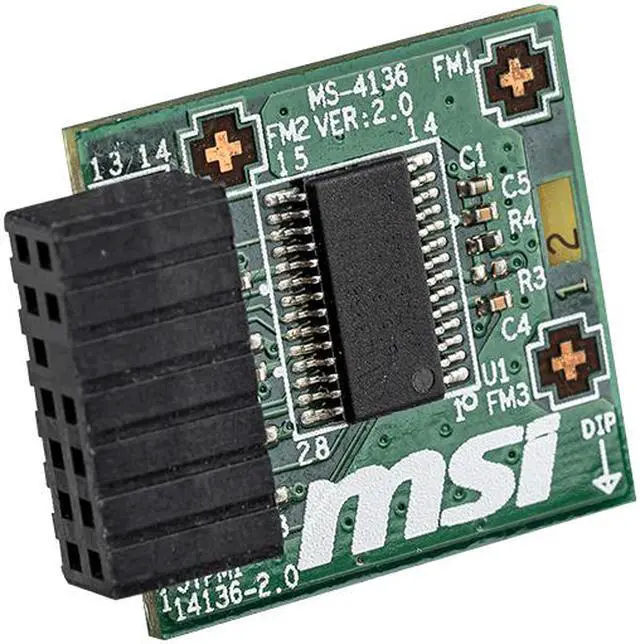 Alt view image 2 of 5 - MSI Accessory TPM 2.0 Module (MS-4136) INFINEON 9665 TPM 2.0 FW 5.63