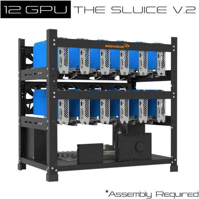 Alt view image 4 of 7 - Special Bundle - AAAwave 12GPU Open Frame Mining Rig Frame and Titanium Micro PD560 500GB 2.5" SATA III Internal SSD