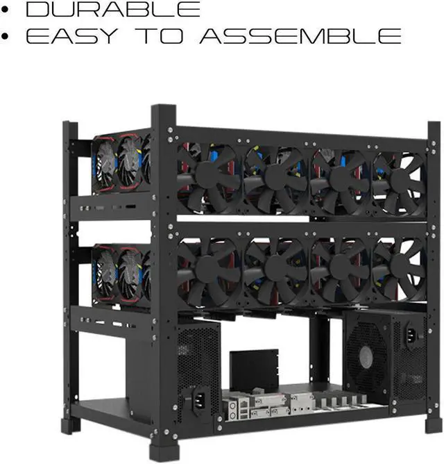 Alt view image 5 of 7 - Special Bundle - AAAwave 12GPU Open Frame Mining Rig Frame and Titanium Micro PD560 500GB 2.5" SATA III Internal SSD