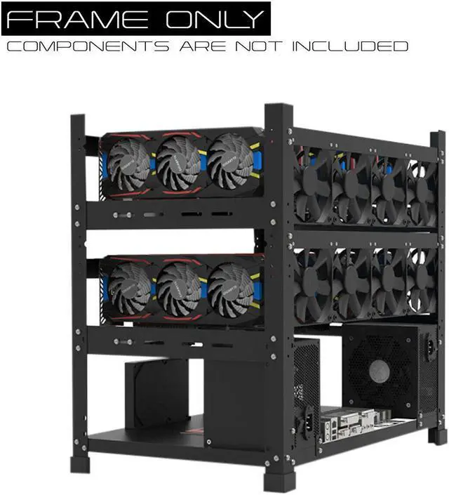 Alt view image 6 of 7 - Special Bundle - AAAwave 12GPU Open Frame Mining Rig Frame and Titanium Micro PD560 500GB 2.5" SATA III Internal SSD
