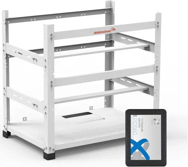 Main image of Special Bundle - AAAwave 12GPU Open Frame Mining Rig Frame (white) and Titanium Micro PD560 500GB 2.5" SATA III Internal SSD