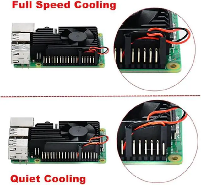 Alt view image 3 of 3 - AAAwave ODS712 Aluminum Heatsink Cooling Kit for Raspberry Pi 4