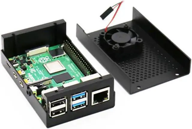 Alt view image 2 of 5 - AAAwave ODS704 Aluminum Metal Box Case With Cooling Fan For Raspberry Pi 4B