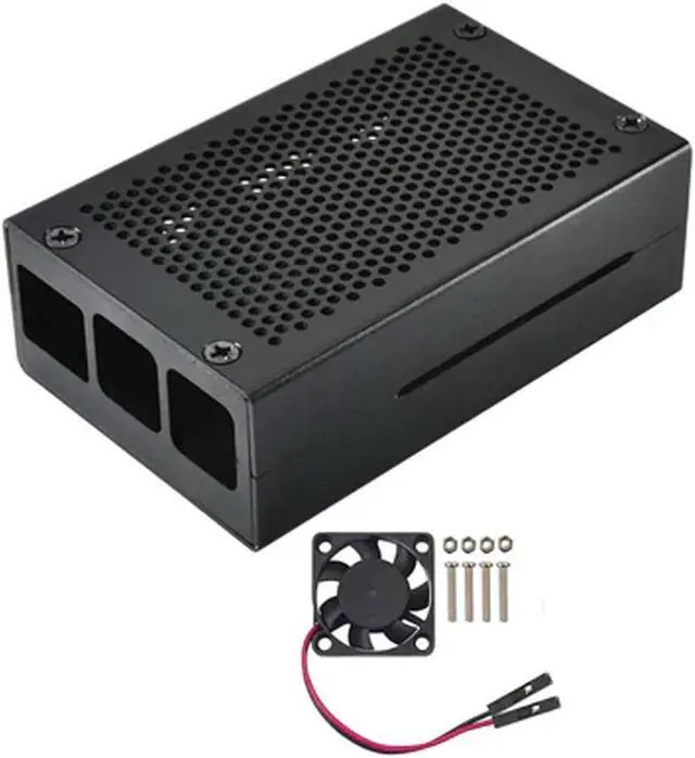 Main image of AAAwave ODS704 Aluminum Metal Box Case With Cooling Fan For Raspberry Pi 4B