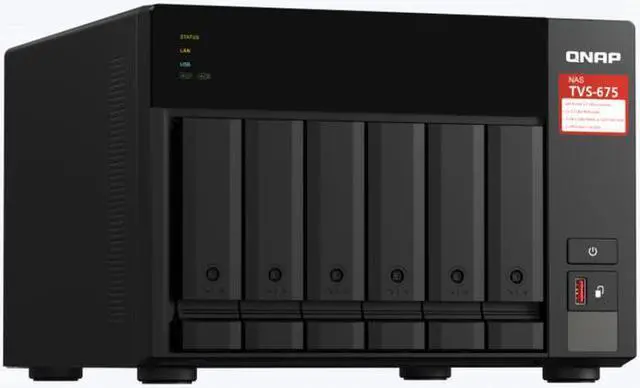 Alt view image 2 of 7 - QNAP TVS-675 8-bay NAS/iSCSI IP-SAN, ZhaoXin KX-U6580 8C 2.5GHz, 8GB RAM, two 2.5GbE, 10G-ready TVS-675-8G-US