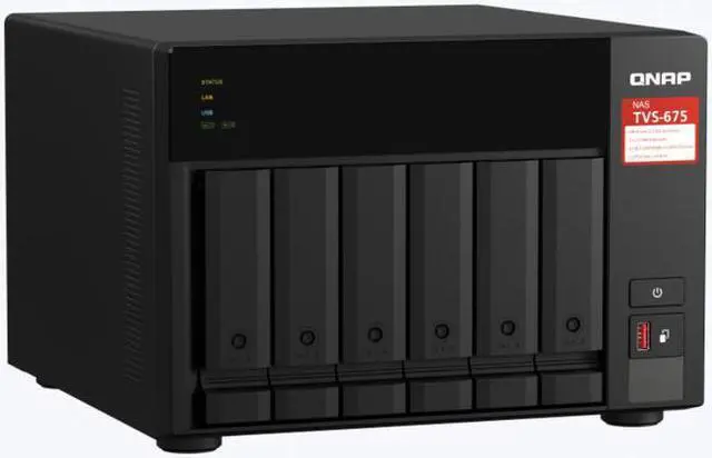 Alt view image 3 of 7 - QNAP TVS-675 8-bay NAS/iSCSI IP-SAN, ZhaoXin KX-U6580 8C 2.5GHz, 8GB RAM, two 2.5GbE, 10G-ready TVS-675-8G-US