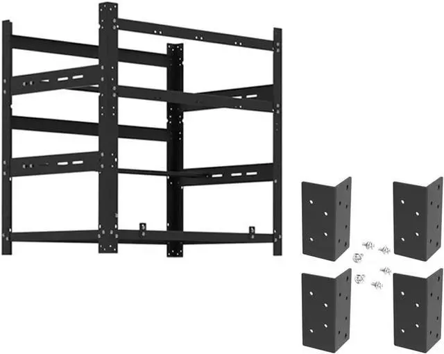 Main image of AAAwave The Sluice V.2 12 GPU Mining Rig Frame and 4 pcs of stacking brackets (Black)