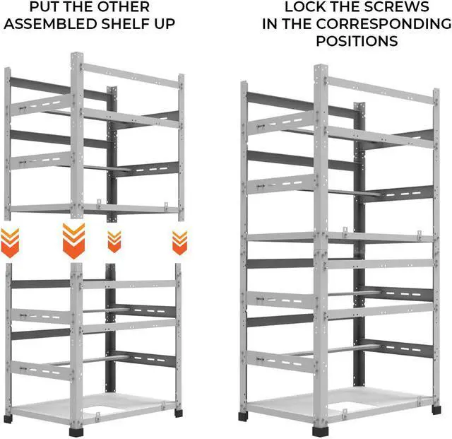 Alt view image 4 of 4 - AAAwave The Sluice V.2 12 GPU Mining Rig Frame X2 and 4 pcs of stacking brackets (White)
