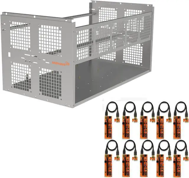 Main image of AAAwave 10GPU The Dredge II Mining Frame Stackable and PCIe Riser V011 Pro (10pcs)