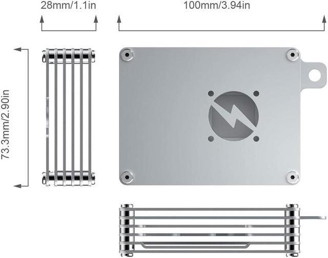Alt view image 7 of 7 - AAAwave Raspberry Pi Aluminum Alloy Case w/ Laminated Frame and Heat Sink Combo Kit