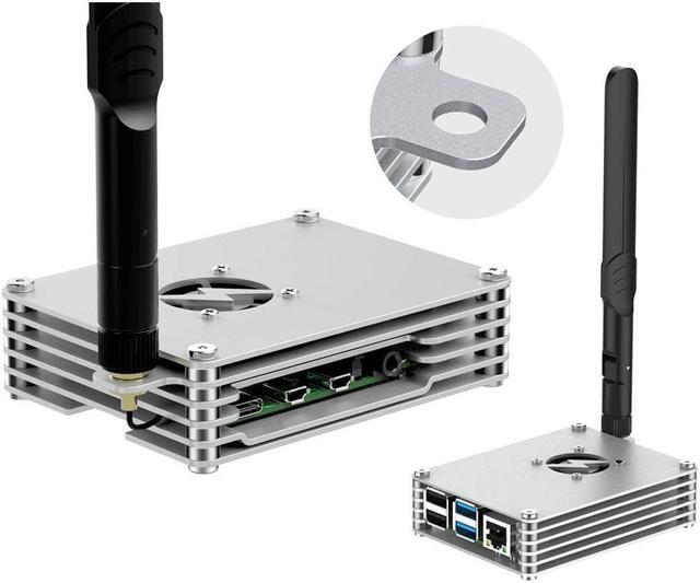 Alt view image 4 of 7 - AAAwave Raspberry Pi Aluminum Alloy Case w/ Laminated Frame and Heat Sink Combo Kit