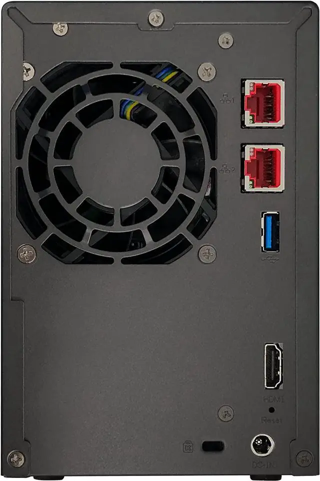 Alt view image 5 of 14 - Asustor Lockerstor 2 Gen 2 AS6702T 2 Bay NAS, Quad-Core 2.0GHz CPU, Dual 2.5GbE Ports, 4GB RAM DDR4, Four M.2 SSD Slots (Diskless)