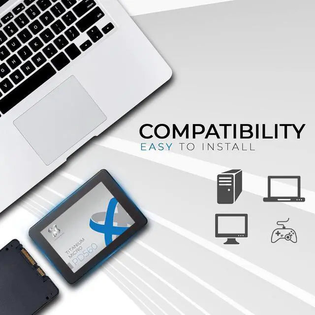 Alt view image 4 of 5 - Titanium Micro TMNSSDT-PD560-256GB PD560 SSD 256GB 2.5" SATA III Internal Solid State Drive